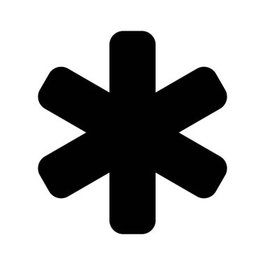 Tıbbi sembolün inanılmaz bir vektörü, düzenlenebilir simge