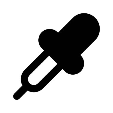 Damlatıcının, pipet damlatıcısının, ilaç damlatıcısının modern simgesi