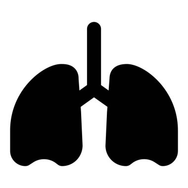 Modern biçim vektör simgesine sahip akciğerler