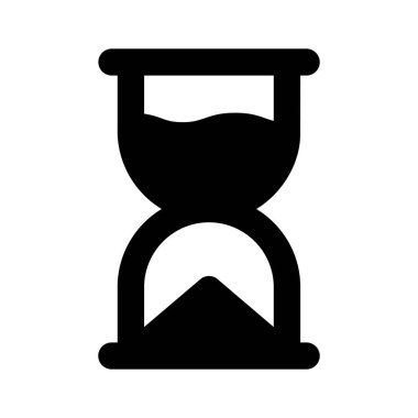 Kum saatinin iyi tasarlanmış simgesi, premium vektör