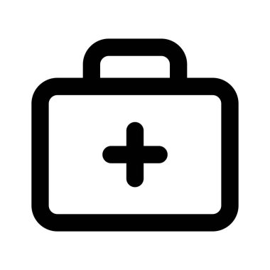 İlk yardım çantasının bu inanılmaz simgesini indir, tıbbi kutu vektör tasarımı