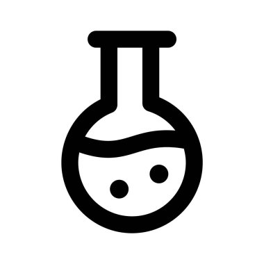 Şişenin içindeki sıvı laboratuvar deney konseptini gösteriyor.