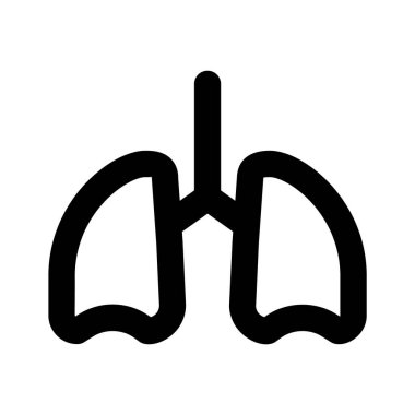 Modern biçim vektör simgesine sahip akciğerler
