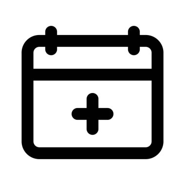 Tıbbi takvimin düzenlenebilir vektör simgesi