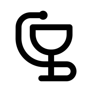 Tıbbi işaret, Caduceus simge tasarımı, premium vektör