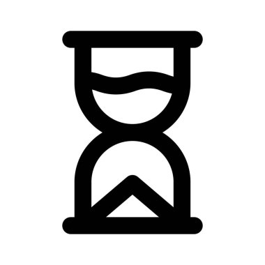 Kum saatinin iyi tasarlanmış simgesi, premium vektör