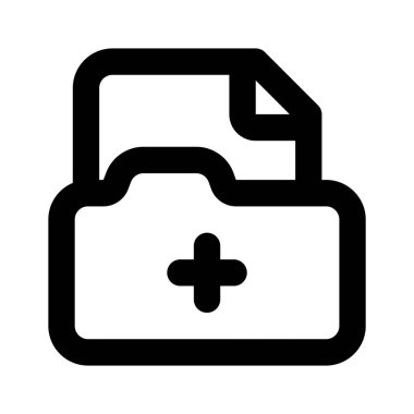 Bu inanılmaz tıbbi veri ikonuna bir bakın, hasta tıbbi kayıtlarının vektörü.