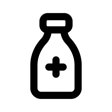 Düzenlenebilir ilaç kutusu, vitamin dozu, güzel vektör simgesi