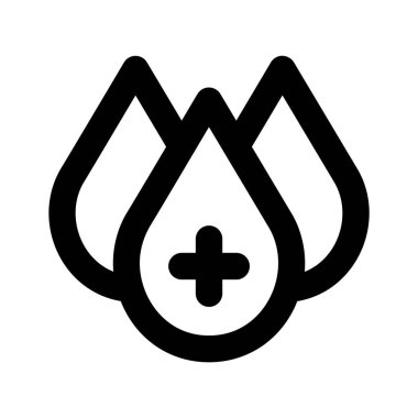 Düzenlenebilir kan bağışı için modern bir simge.