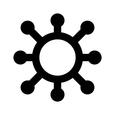 Bulaşıcı hastalıklar, viral coronavirüs ikonu, kullanmaya hazır