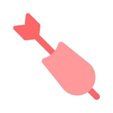 Benzersiz tasarım tarzında bir okçuluk ikonu