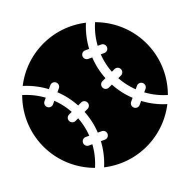 Modern tasarım tarzında beyzbolun simgesi, piksel mükemmel vektör