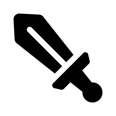 Kılıcın yaratıcı simgesi, keskin savaş silahı.