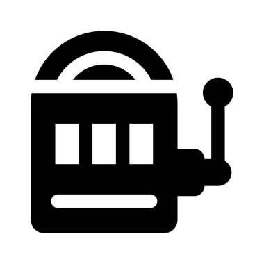 İyi tasarlanmış slot makinesi ikonu, benzersiz ve moda tarzı