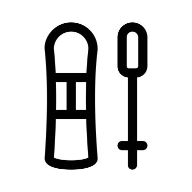 Kar kayağı tahtasının görsel olarak mükemmel simgesi