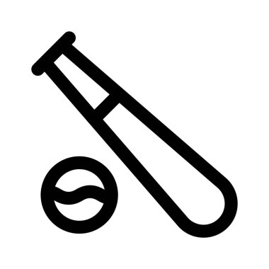 Beysbol sopası ile beysbol oyunu ikonu tasarımı