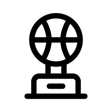 Basketbol kupası vektör tasarımı beyaz arkaplanda izole