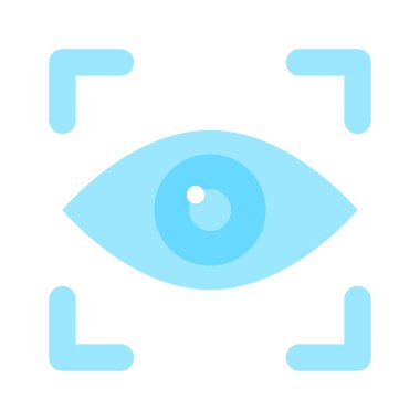 Iris recognition vector design in editale style clipart