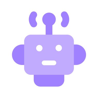 Yaratıcı olarak hazırlanmış ai robotu simgesi, vektör kullanmaya hazır
