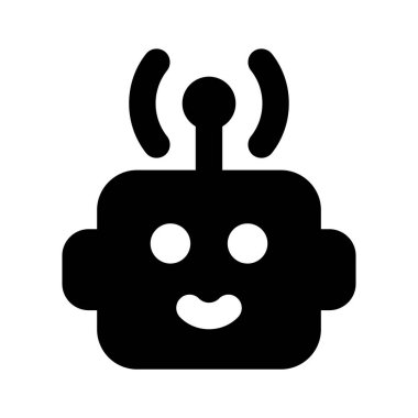 Yaratıcı olarak hazırlanmış ai robotu simgesi, vektör kullanmaya hazır