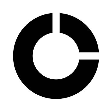 Pasta grafiğinin bu dikkatlice hazırlanmış simgesini al, iş analiz vektörü