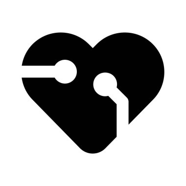 Modern tarzda yapay kalbin bir simgesi.