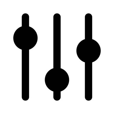 Düzenlenebilir biçimdeki eşitleyicinin modayı belirleyen bir vektör simgesi tasarımı