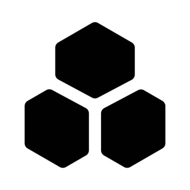 Kimyasal bağ, moleküler yapı ikonu tasarımı düzenlenebilir biçimdedir