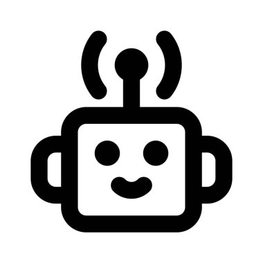 Yaratıcı olarak hazırlanmış ai robotu simgesi, vektör kullanmaya hazır