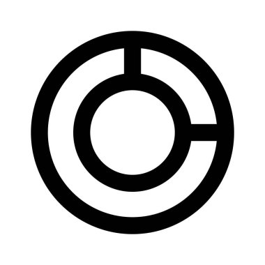 Pasta grafiğinin bu dikkatlice hazırlanmış simgesini al, iş analiz vektörü