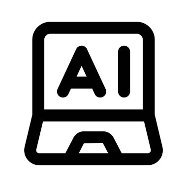 Yapay zeka dizüstü bilgisayar simgesi, kullanımı ve indirmesi kolay