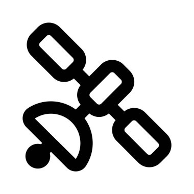 Yapay uydu simgesi tasarımı, vektör kullanmaya hazır