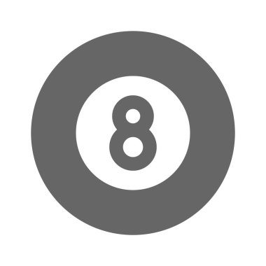 Top numara, konsept bilardo ikonu modern stilde