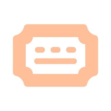 Dikkatlice tasarlanmış bilet simgesi, kullanmaya ve indirmeye hazır