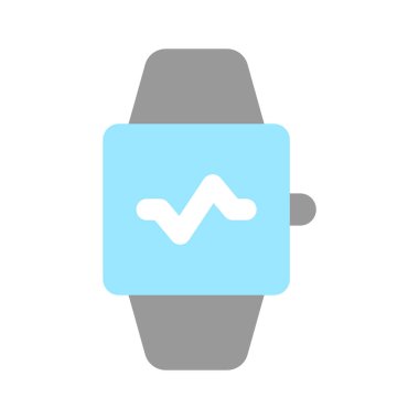 Düz biçimli fitness izleyici vektör tasarımı, simge kullanmaya hazır