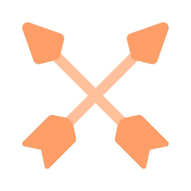 Beyaz arkaplanda izole edilmiş şaşırtıcı bir dart tahtası ok simgesi tasarımı