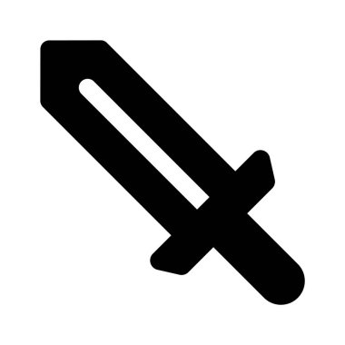 Kılıcın yaratıcı simgesi, keskin savaş silahı.