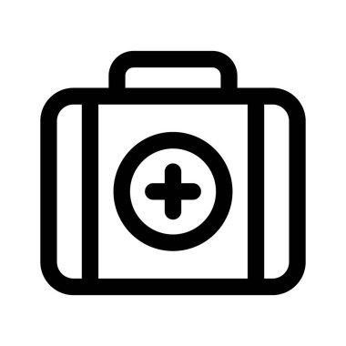 Premium kullanımı için ilk yardım çantası simgesi tasarımı