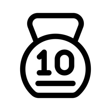 Spor salonu kettlebell 'inin bu premium simgesini indir, ağırlık topu vektör tasarımı