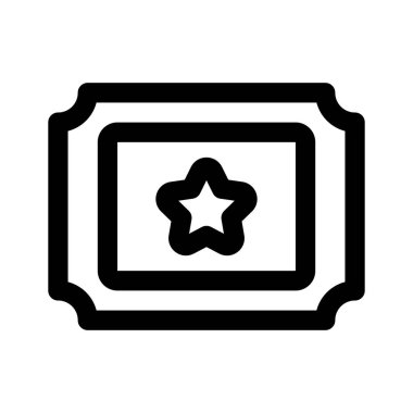 Dikkatlice tasarlanmış bilet simgesi, kullanmaya ve indirmeye hazır