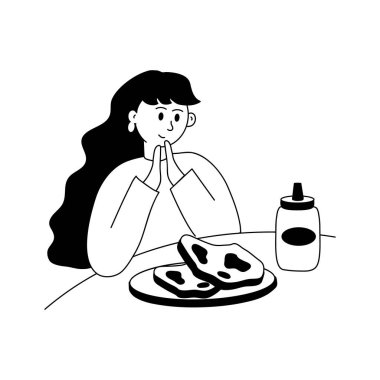 Kızların önünde en sevdiği yemek tabağını alın.