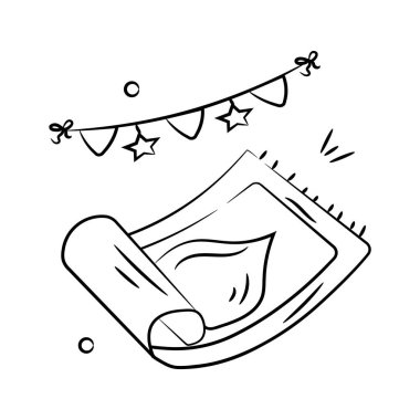 Moda çizim biçiminde dua mat vektör tasarımı, premium kullanım için indir