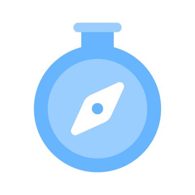 Modern stil, navigasyon aracı simgesinde pusula inanılmaz bir vektör tasarımı