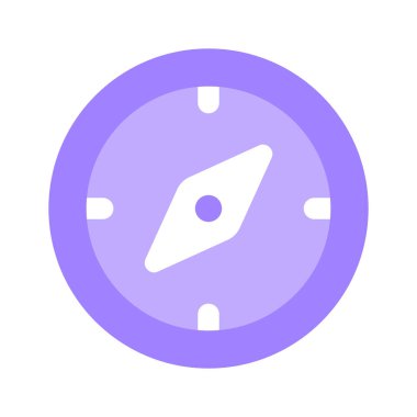 Modern stil, navigasyon aracı simgesinde iyi tasarlanmış bir pusula simgesi