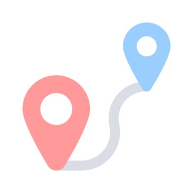 Yaratıcı olarak tasarlanmış uzaklık simgesi, vektör kullanmaya hazır