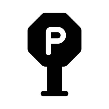 Otopark tahtası, düzenlenebilir araba park etme tarzının vektör tasarımı