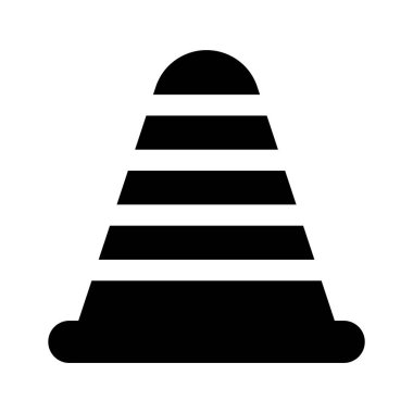 Modern tarzda inanılmaz bir trafik konisi ikonu