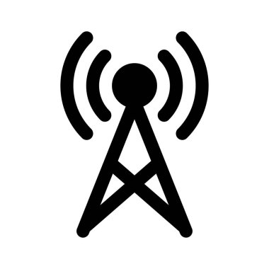 Geniş bant ağ anten simgesi tasarımı, premium vektör