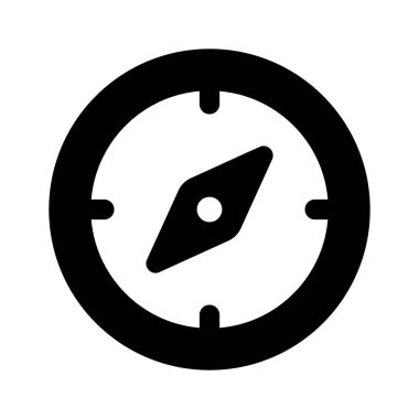 Modern stil, navigasyon aracı simgesinde iyi tasarlanmış bir pusula simgesi