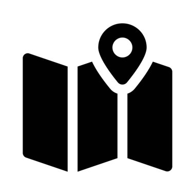 Konum işaretçili üç katlı şema, harita konumunun moda simgesi